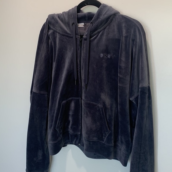 DkNy velvet hoodie jacket size Large - Picture 7 of 7